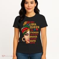Libra Queen I Am Stronger Birthday Gift For Libra Zodiac Women's T-Shirt thumb 4