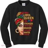 Libra Queen I Am Stronger Birthday Gift For Libra Zodiac Kids Sweatshirt thumb 0