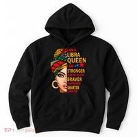 Libra queen I am stronger birthday gift for Libra zodiac Hoodie thumb 0