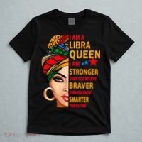 Libra queen I am stronger birthday gift for Libra zodiac T-Shirt thumb 5