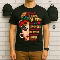 Libra queen I am stronger birthday gift for Libra zodiac T-Shirt thumb 6