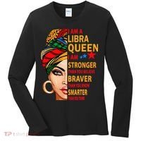Libra queen I am stronger birthday gift for Libra zodiac Women's Long Sleeve Shirt thumb 0