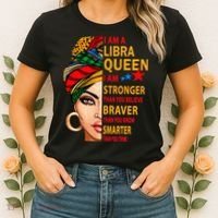 Libra queen I am stronger birthday gift for Libra zodiac Women's T-Shirt thumb 2