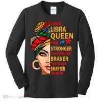 Libra queen I am stronger birthday gift for Libra zodiac Kids Long Sleeve Shirt thumb 0