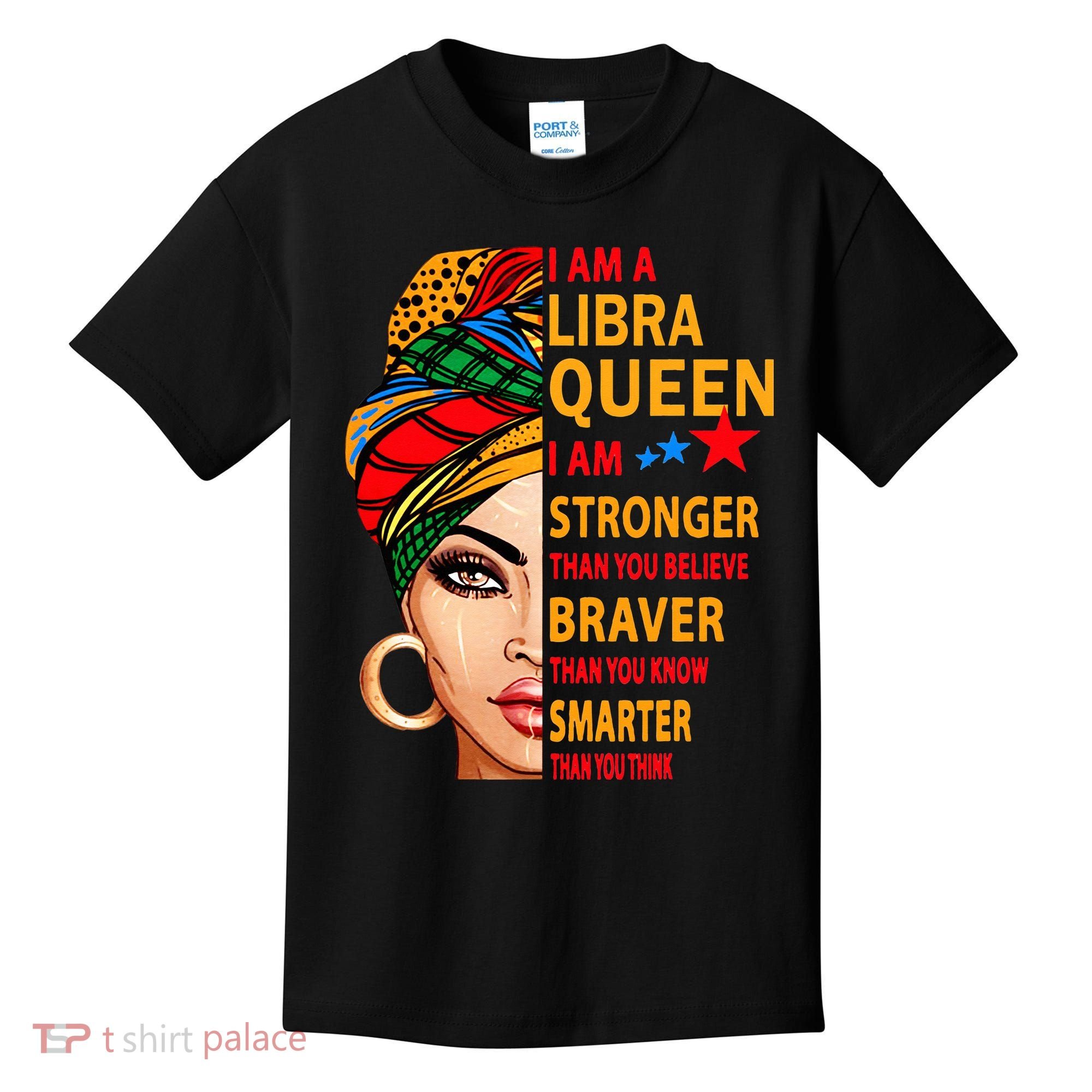 Libra queen I am stronger birthday gift for Libra zodiac Kids T-Shirt