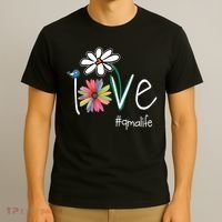 Love Qma Life Art Flower Color T-Shirt thumb 3