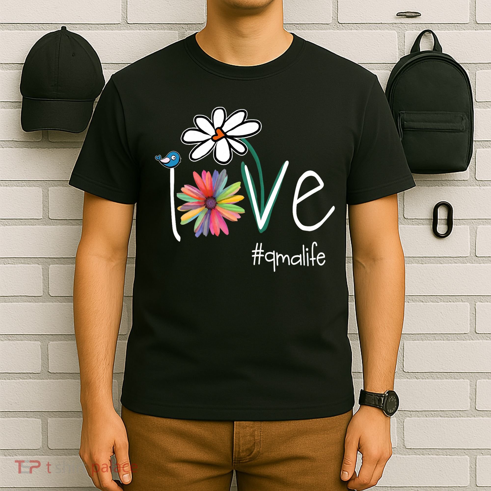 Love Qma Life Art Flower Color T-Shirt