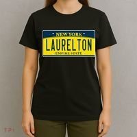 Laurelton Queens Ny New York Neighborhood License Plate T-Shirt thumb 4