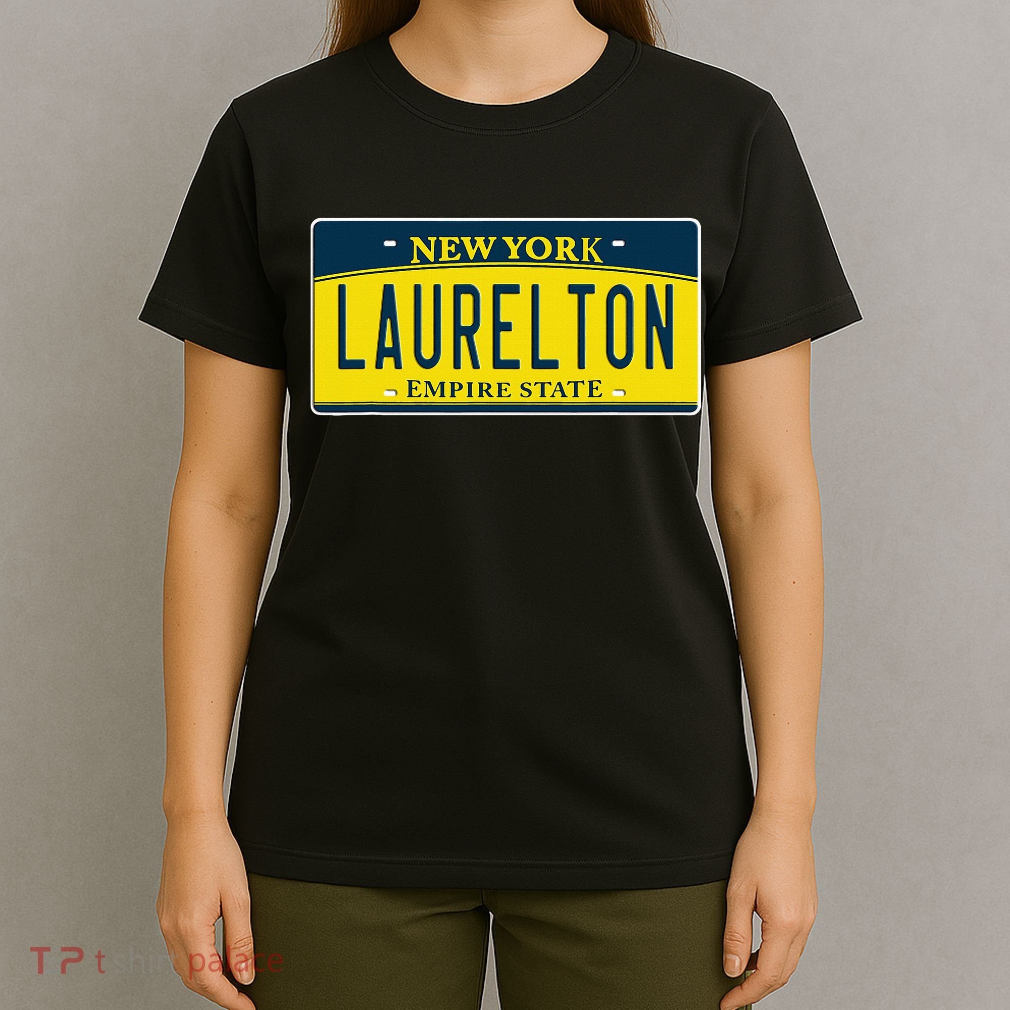 Laurelton Queens Ny New York Neighborhood License Plate T-Shirt