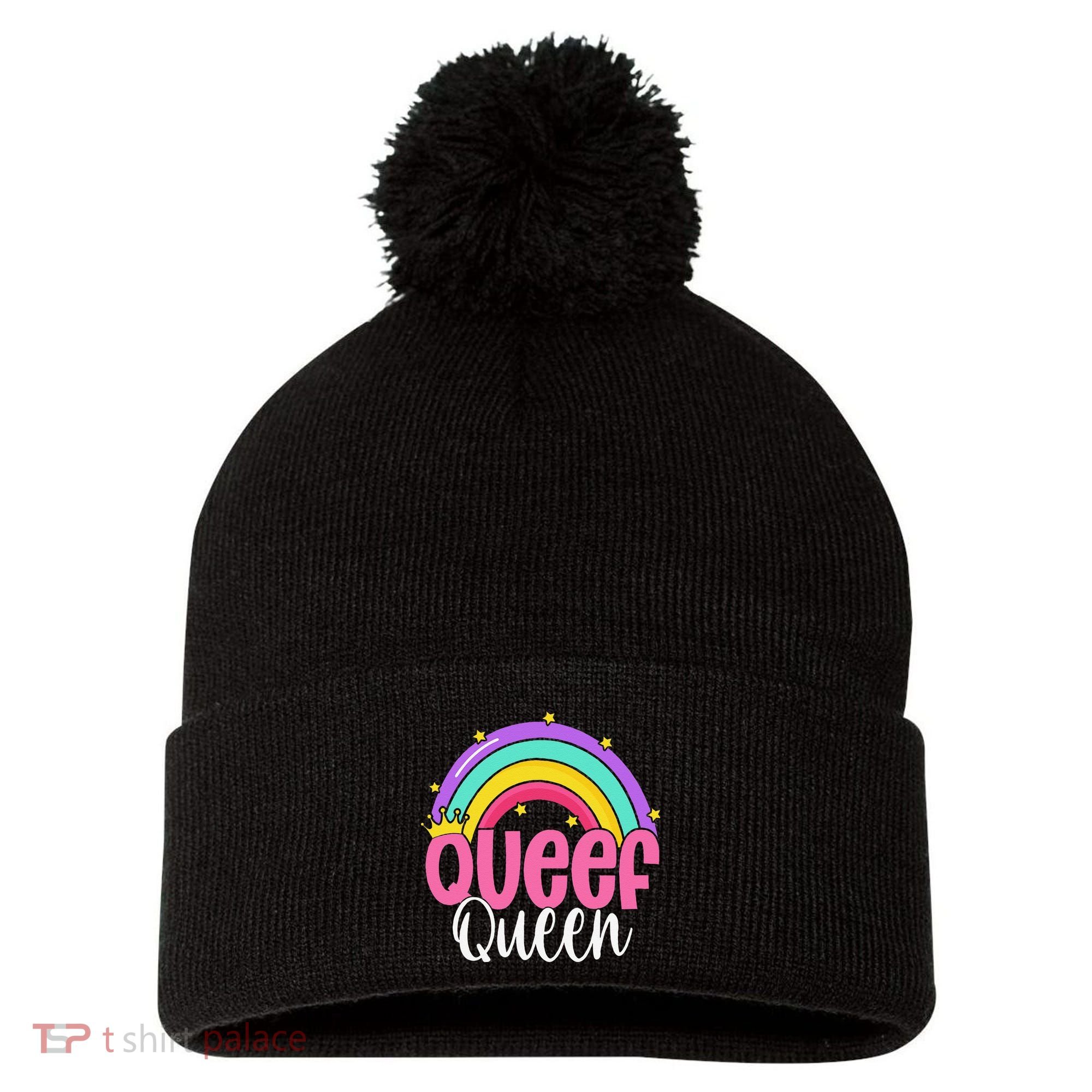 Love Queefing Queef Funny Queefed Embarrassing Adult Humor Gift Pom Pom 12in Knit Beanie