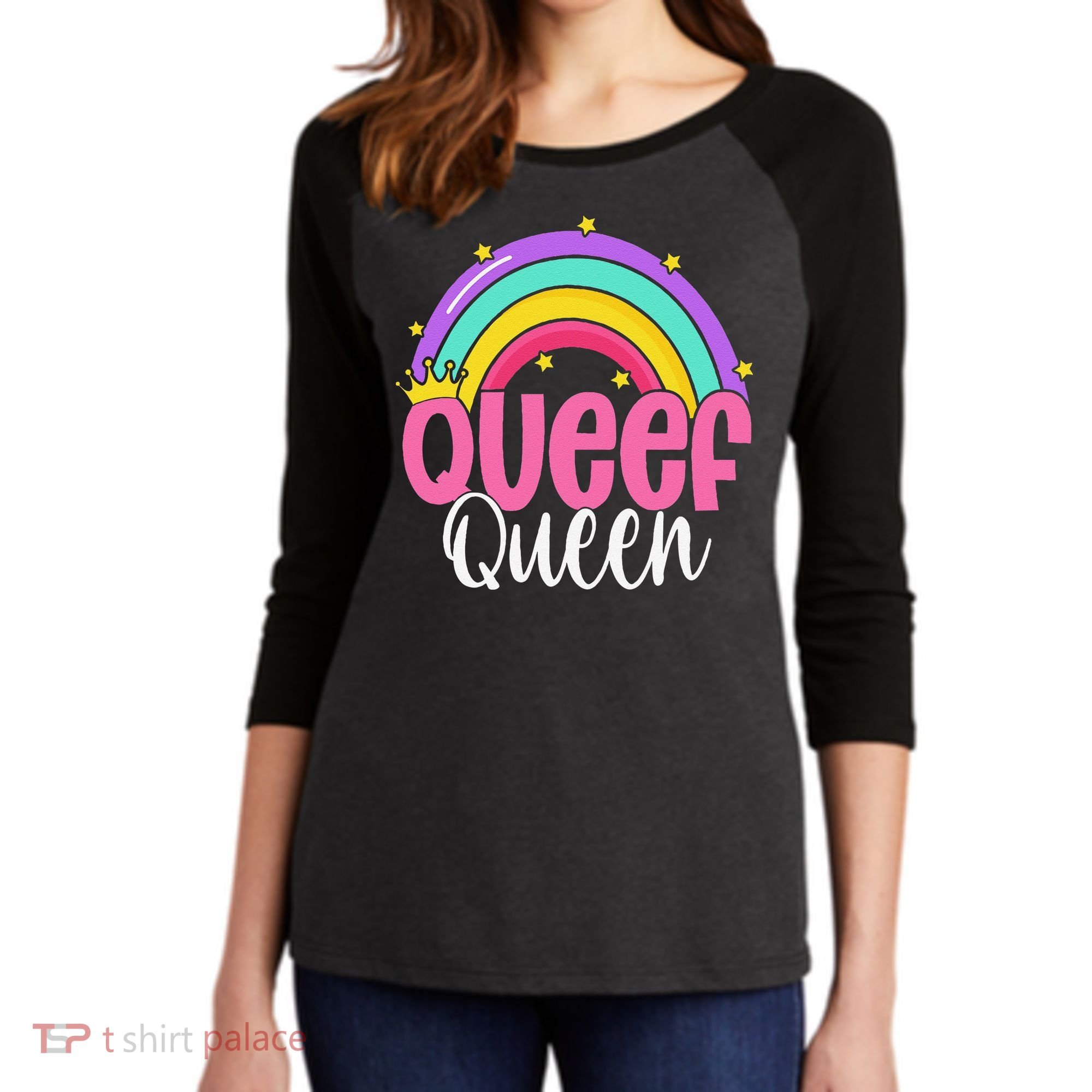 Love Queefing Queef Funny Queefed Embarrassing Adult Humor Gift Women's Tri-Blend 3/4-Sleeve Raglan Shirt