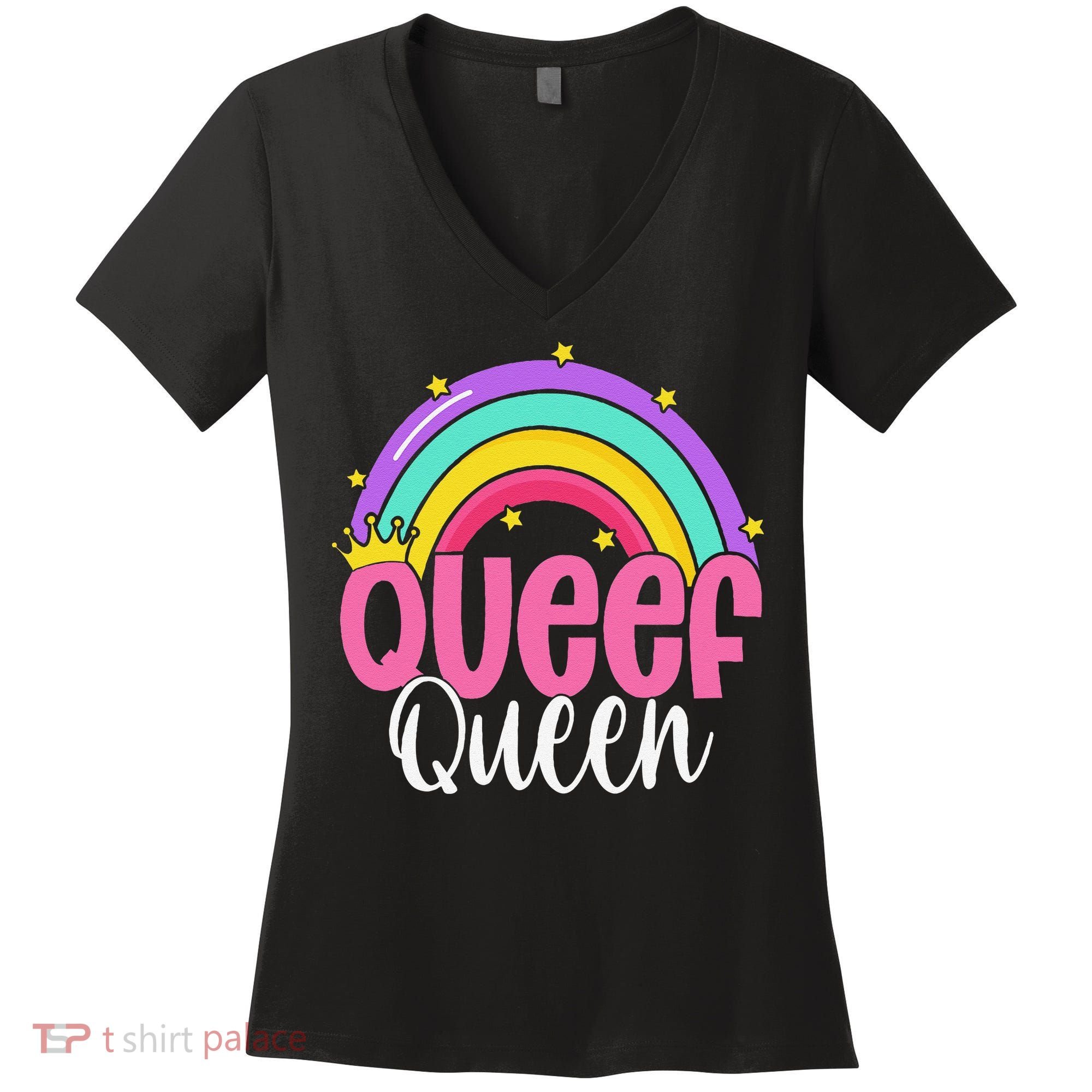 Love Queefing Queef Funny Queefed Embarrassing Adult Humor Gift Women's V-Neck T-Shirt
