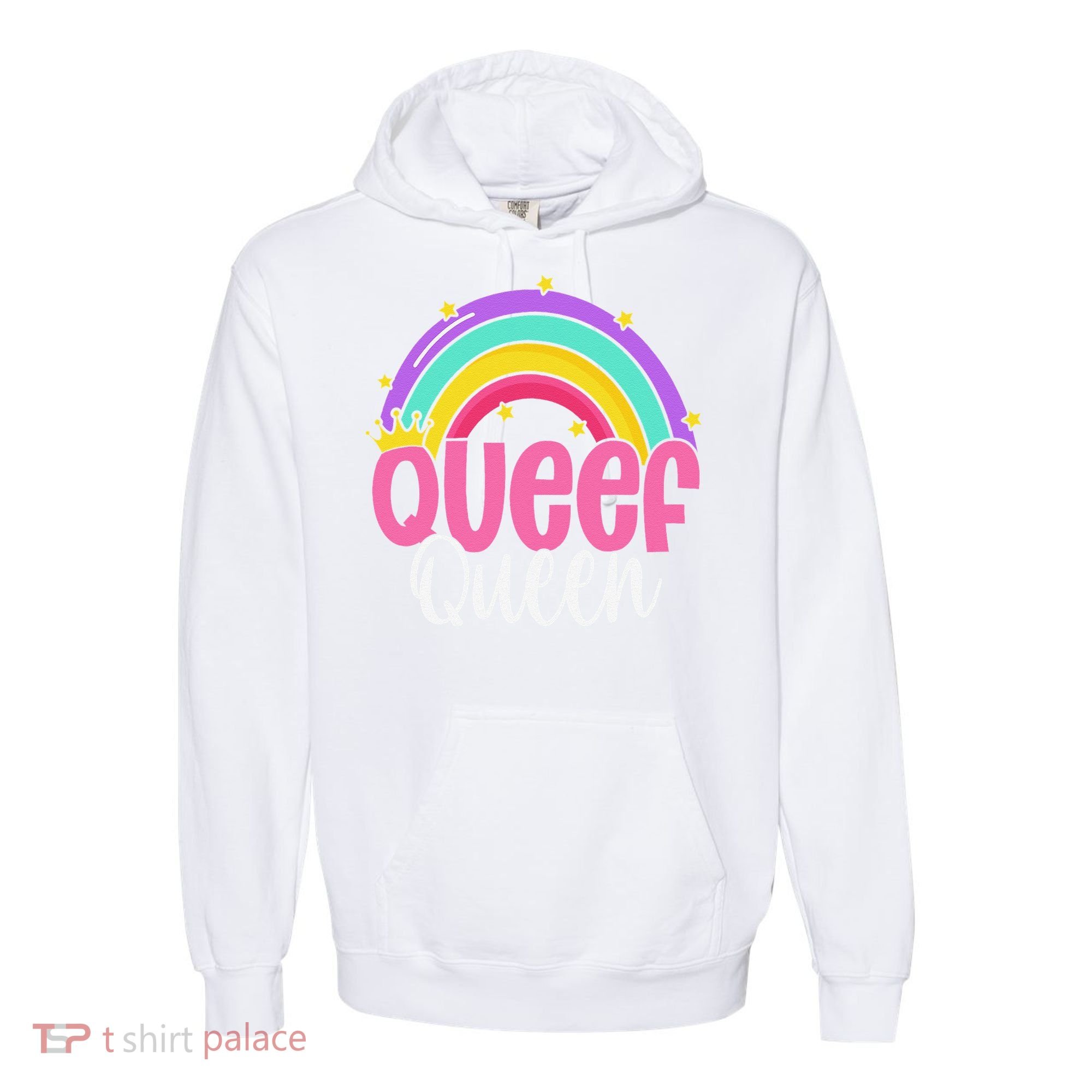 Love Queefing Queef Funny Queefed Embarrassing Adult Humor Gift Comfort Colors Garment-Dyed Hooded Sweatshirt