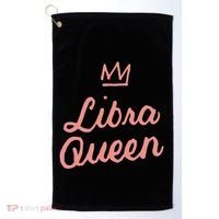 Libra Queen September Or October Birthday Zodiac Funny Gift Golf Towel thumb 0