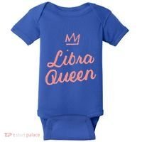 Libra Queen September Or October Birthday Zodiac Funny Gift Baby Bodysuit thumb 0