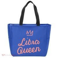 Libra Queen September Or October Birthday Zodiac Funny Gift Tote Bag thumb 0