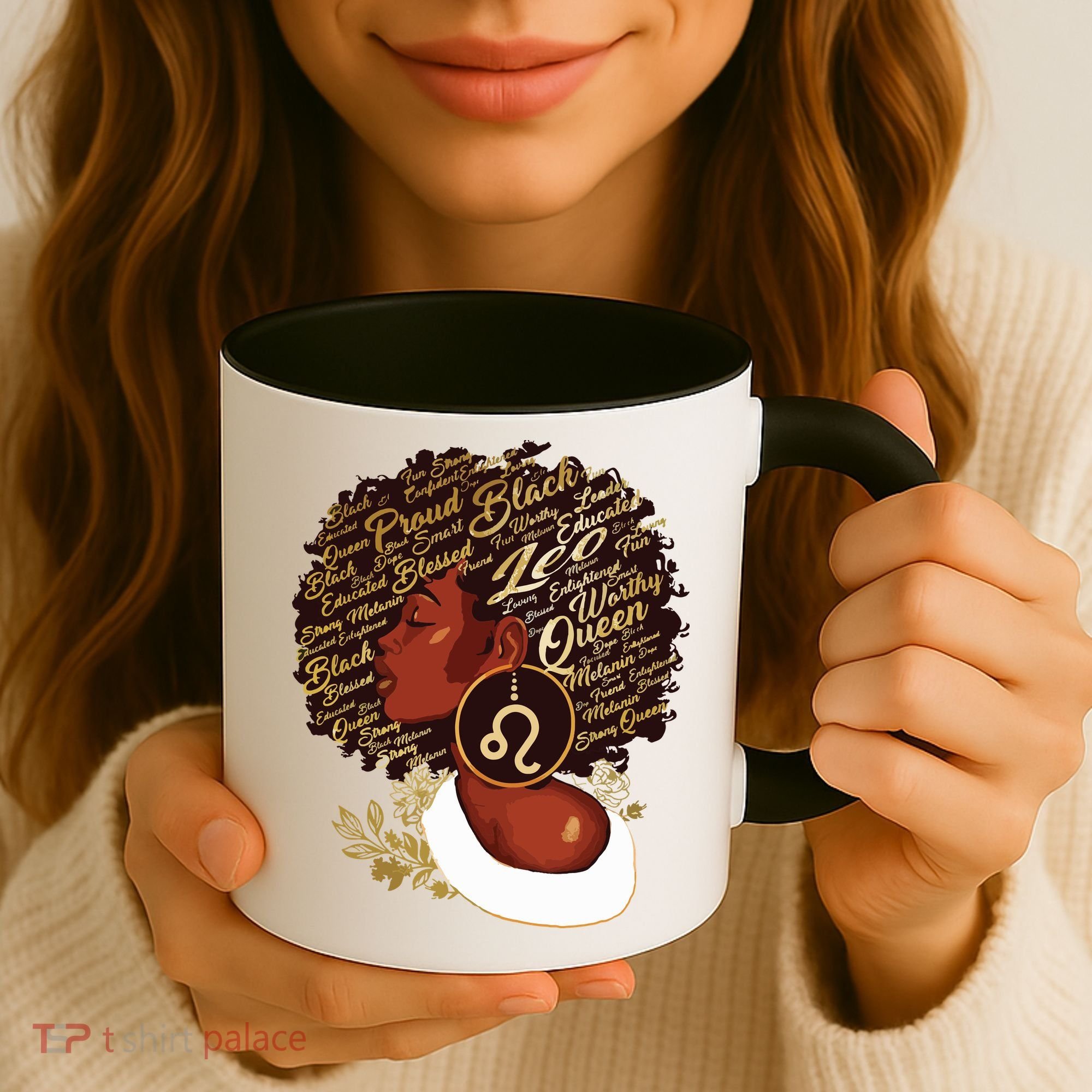 Leo Queen Sweet As Candy Birthday Gift For Black Women Coffee Mug