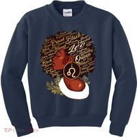 Leo Queen Sweet As Candy Birthday Gift For Black Women Kids Sweatshirt thumb 0
