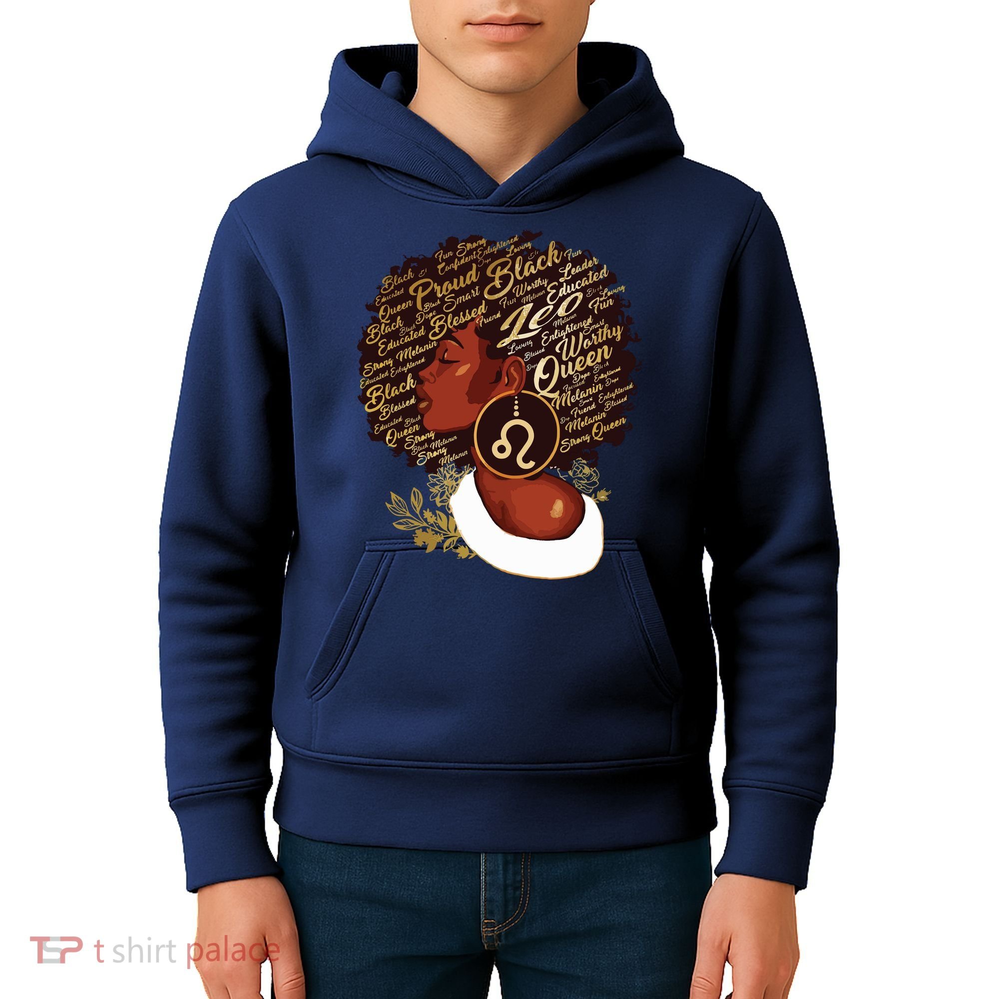 Leo Queen Sweet As Candy Birthday Gift For Black Women Kids Hoodie