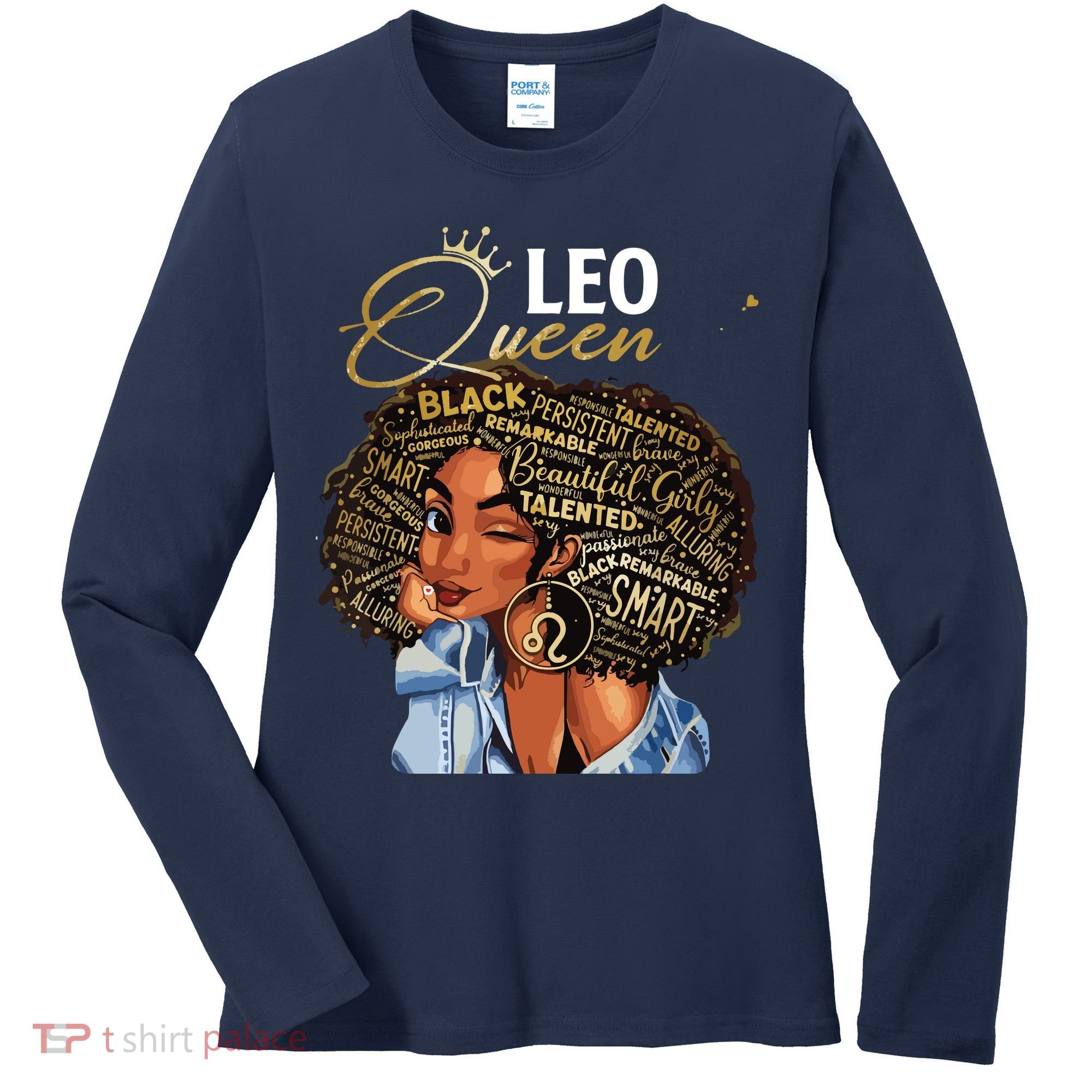Leo Queen Sweet As Candy Birthday Gift For Black Women Women's Long Sleeve Shirt