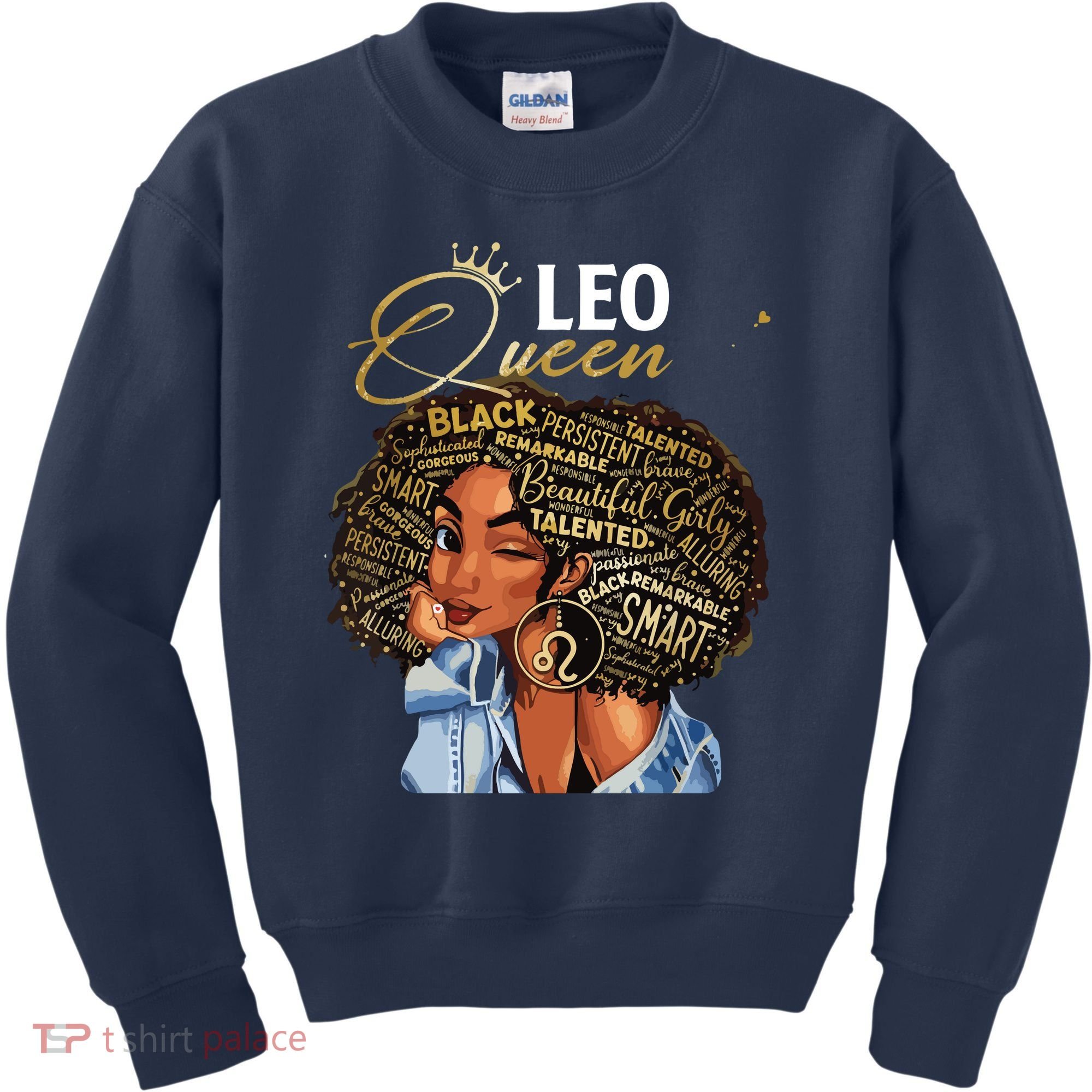 Leo Queen Sweet As Candy Birthday Gift For Black Women Kids Sweatshirt
