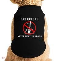 Lab Rule 1 Never Lick The Spoon Funny Science Chemistry Doggie Tank thumb 0