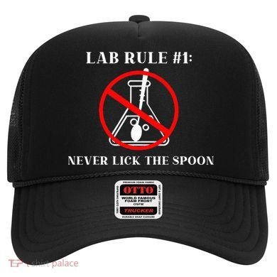 Lab Rule 1 Never Lick The Spoon Funny Science Chemistry Hat