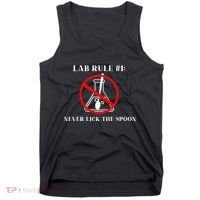 Lab Rule 1 Never Lick The Spoon Funny Science Chemistry Tank Top thumb 0