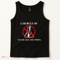 Lab Rule 1 Never Lick The Spoon Funny Science Chemistry Tank Top thumb 2