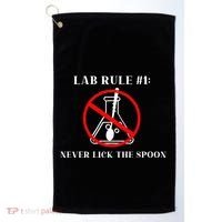 Lab Rule 1 Never Lick The Spoon Funny Science Chemistry Golf Towel thumb 0