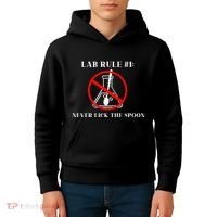 Lab Rule 1 Never Lick The Spoon Funny Science Chemistry Kids Hoodie thumb 4