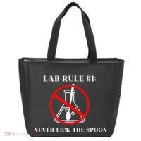 Lab Rule 1 Never Lick The Spoon Funny Science Chemistry Tote Bag thumb 0
