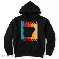 Little Rock Arkansas Retro Cutout Ar Souvenir Hoodie thumb 0