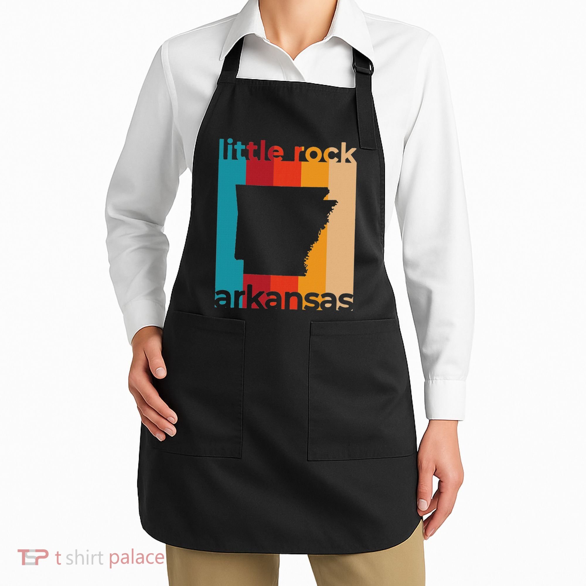 Little Rock Arkansas Retro Cutout Ar Souvenir Apron