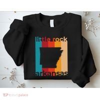 Little Rock Arkansas Retro Cutout Ar Souvenir Sweatshirt thumb 2