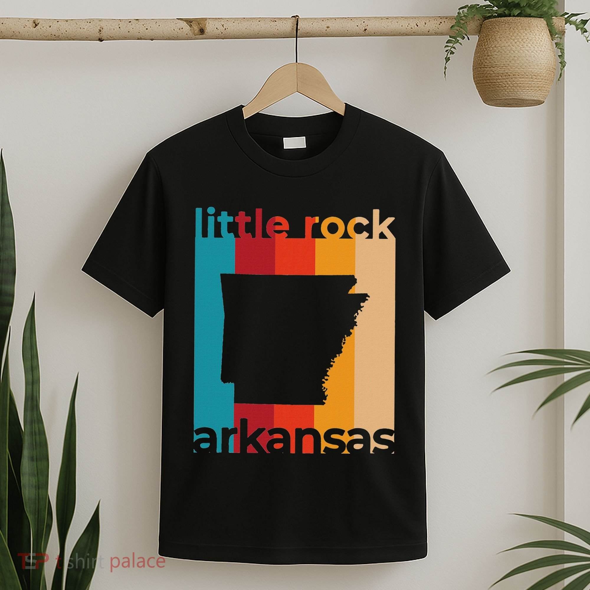 Little Rock Arkansas Retro Cutout Ar Souvenir T-Shirt