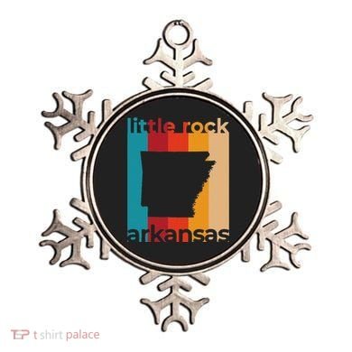 Little Rock Arkansas Retro Cutout Ar Souvenir Ornament