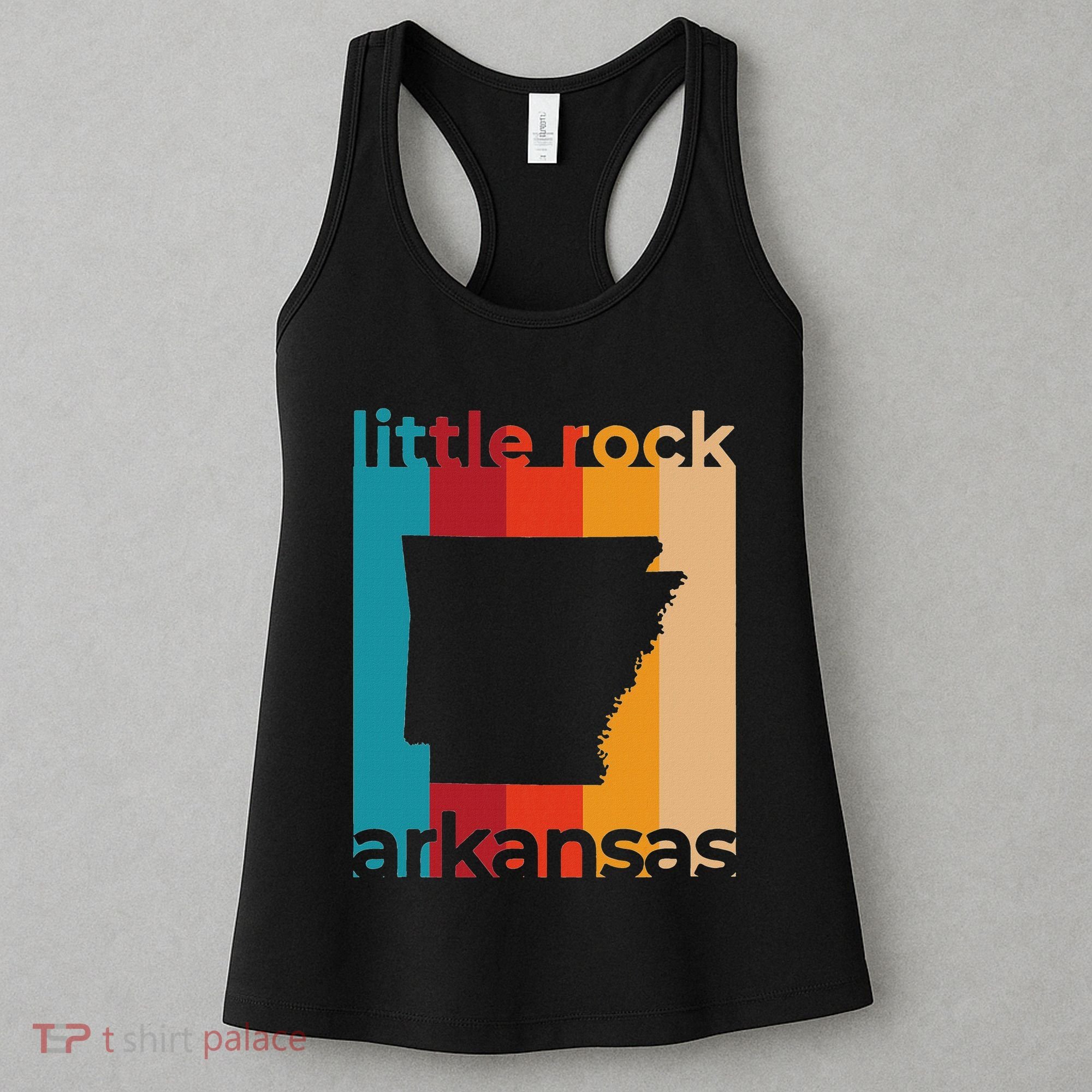 Little Rock Arkansas Retro Cutout Ar Souvenir Women's Tank Top
