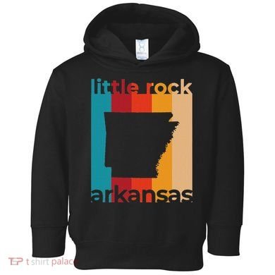 Little Rock Arkansas Retro Cutout Ar Souvenir Toddler Hoodie