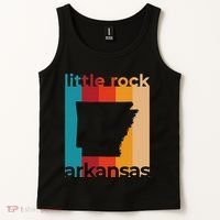Little Rock Arkansas Retro Cutout Ar Souvenir Tank Top thumb 2