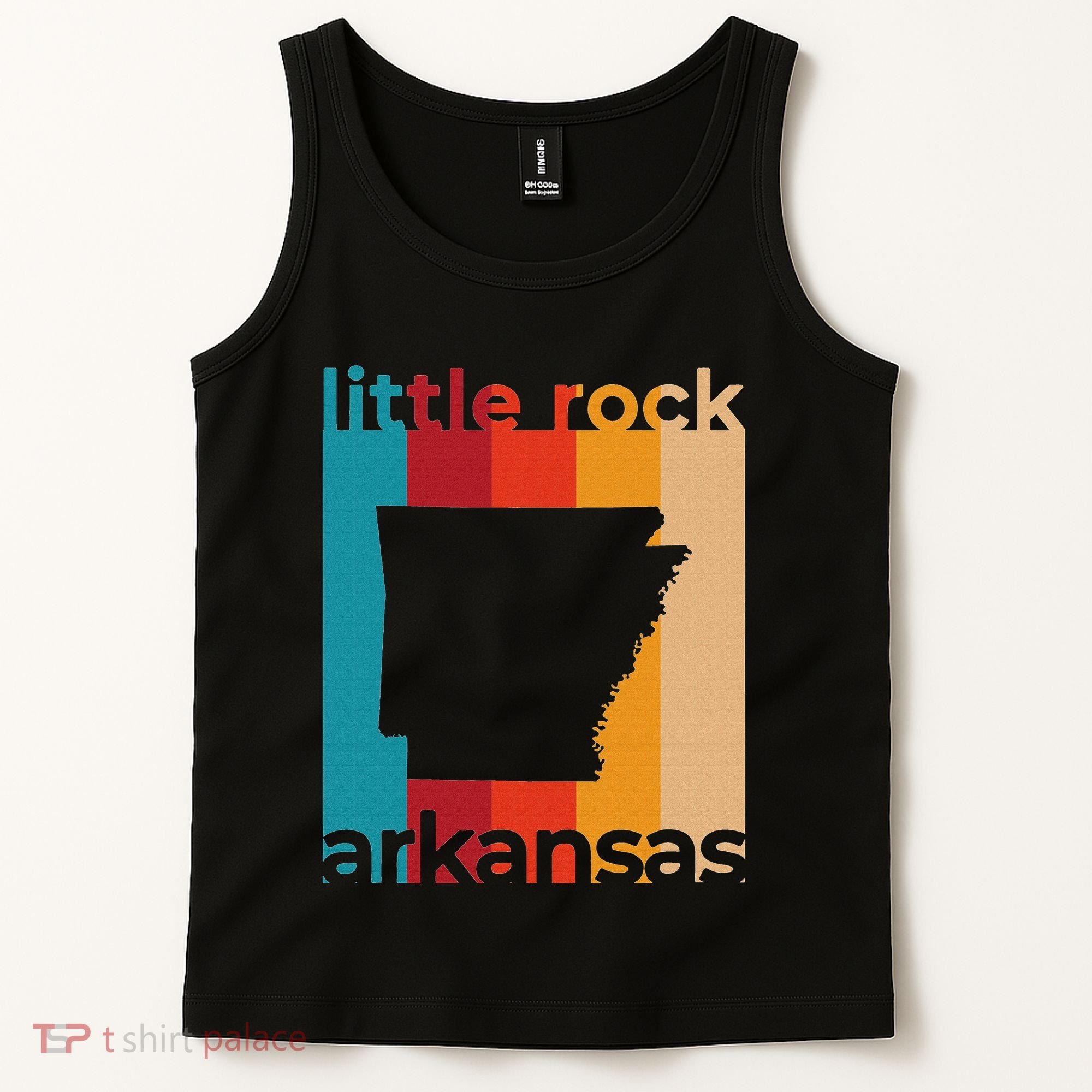 Little Rock Arkansas Retro Cutout Ar Souvenir Tank Top