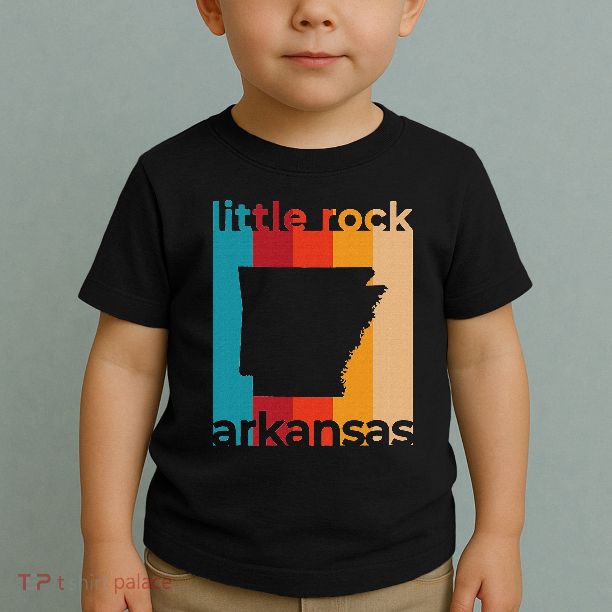 Little Rock Arkansas Retro Cutout Ar Souvenir Toddler T-Shirt