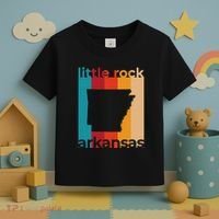 Little Rock Arkansas Retro Cutout Ar Souvenir Toddler T-Shirt thumb 3