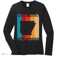 Little Rock Arkansas Retro Cutout Ar Souvenir Women's Long Sleeve Shirt thumb 0