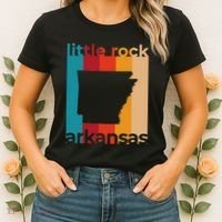 Little Rock Arkansas Retro Cutout Ar Souvenir Women's T-Shirt thumb 2