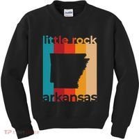 Little Rock Arkansas Retro Cutout Ar Souvenir Kids Sweatshirt thumb 0