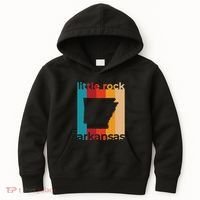 Little Rock Arkansas Retro Cutout Ar Souvenir Kids Hoodie thumb 0