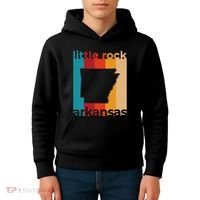 Little Rock Arkansas Retro Cutout Ar Souvenir Kids Hoodie thumb 4