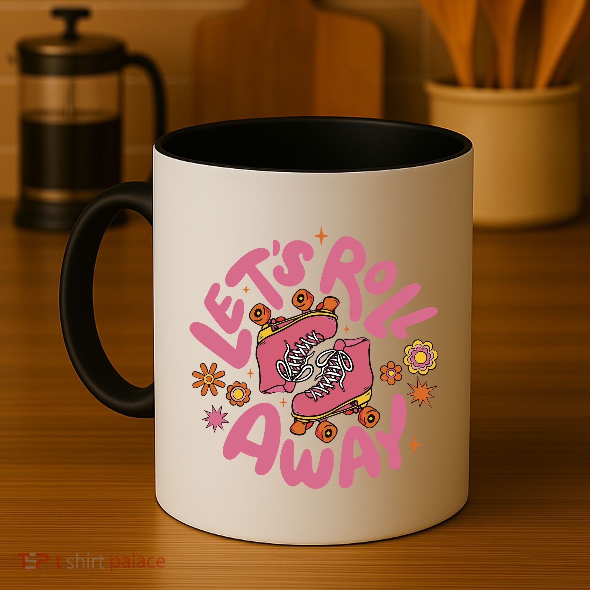 Let's Roll Away Skate Coffee Mug