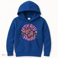 Let's Roll Away Skate Kids Hoodie thumb 0